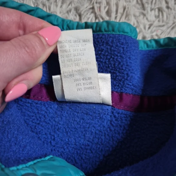 Mens Vintage LL Bean Fleece Pullover Sweater Size Large Tall LT TL Blue Preppy ✨ - Picture 7 of 11